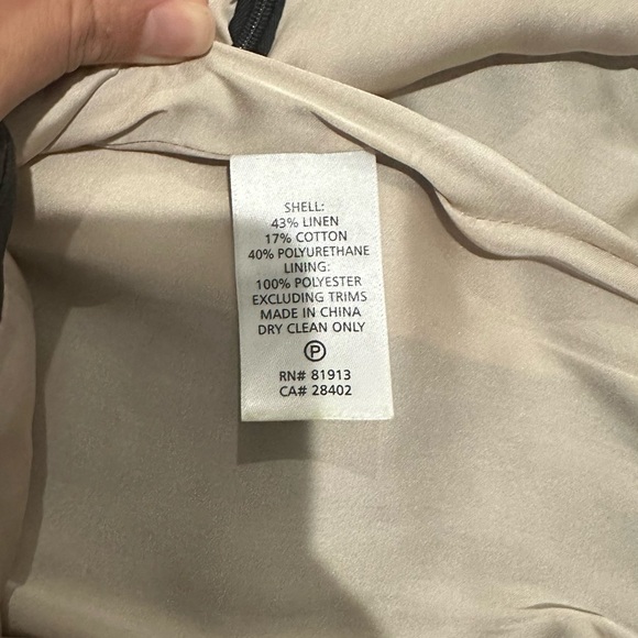 TRACY REESE**Beige Skirt w/ Leather - Picture 4 of 5